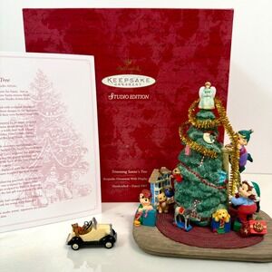 Hallmark Keepsake Studio Edition Trimming Santas Tree Holiday Display VTG 1997